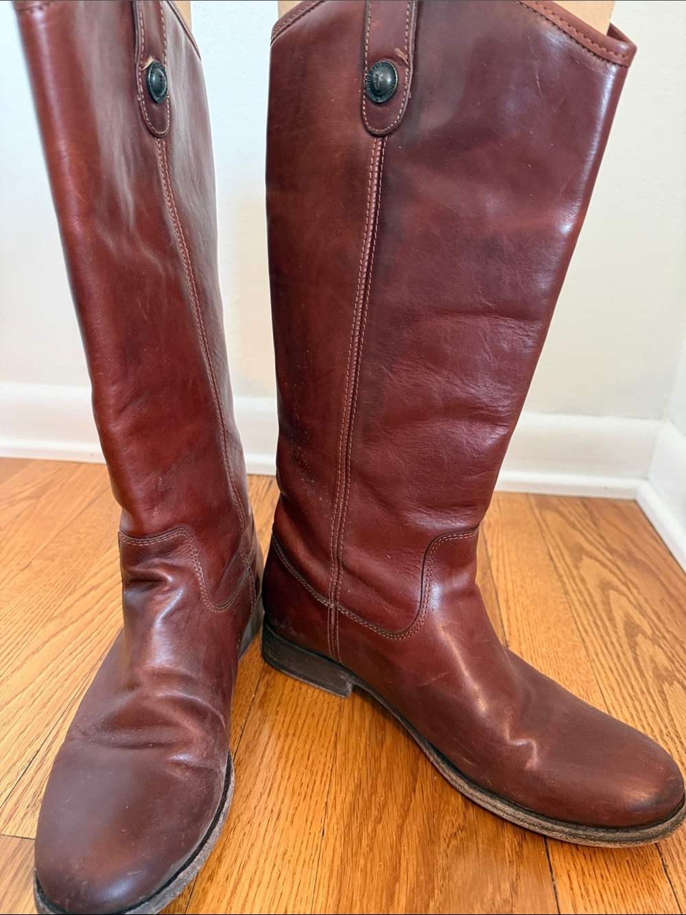 Frye Brown Leather Riding Boots - Picture 3 of 11
